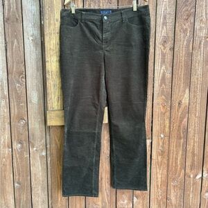 Talbots Deep Olive Green Corduroy Heritage Pants PETITE